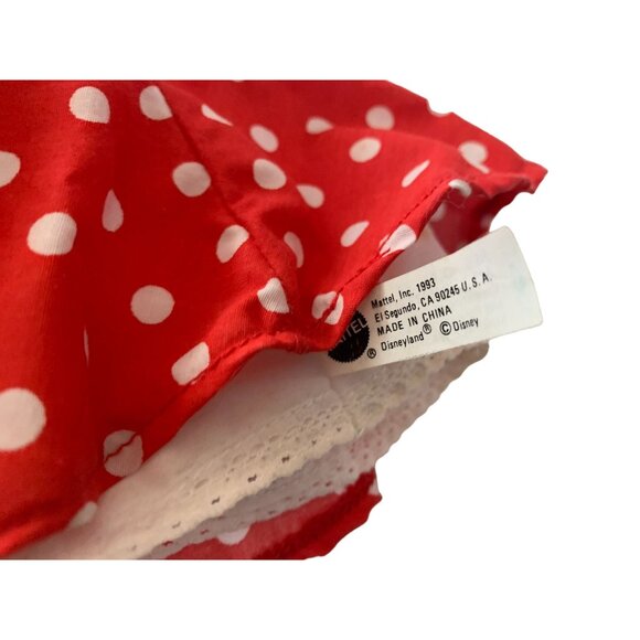 Mattel 1993 Hand Puppet Minnie Mouse Vintage Red Dress Plush Toy Doll 10 in Tall - Picture 3 of 3